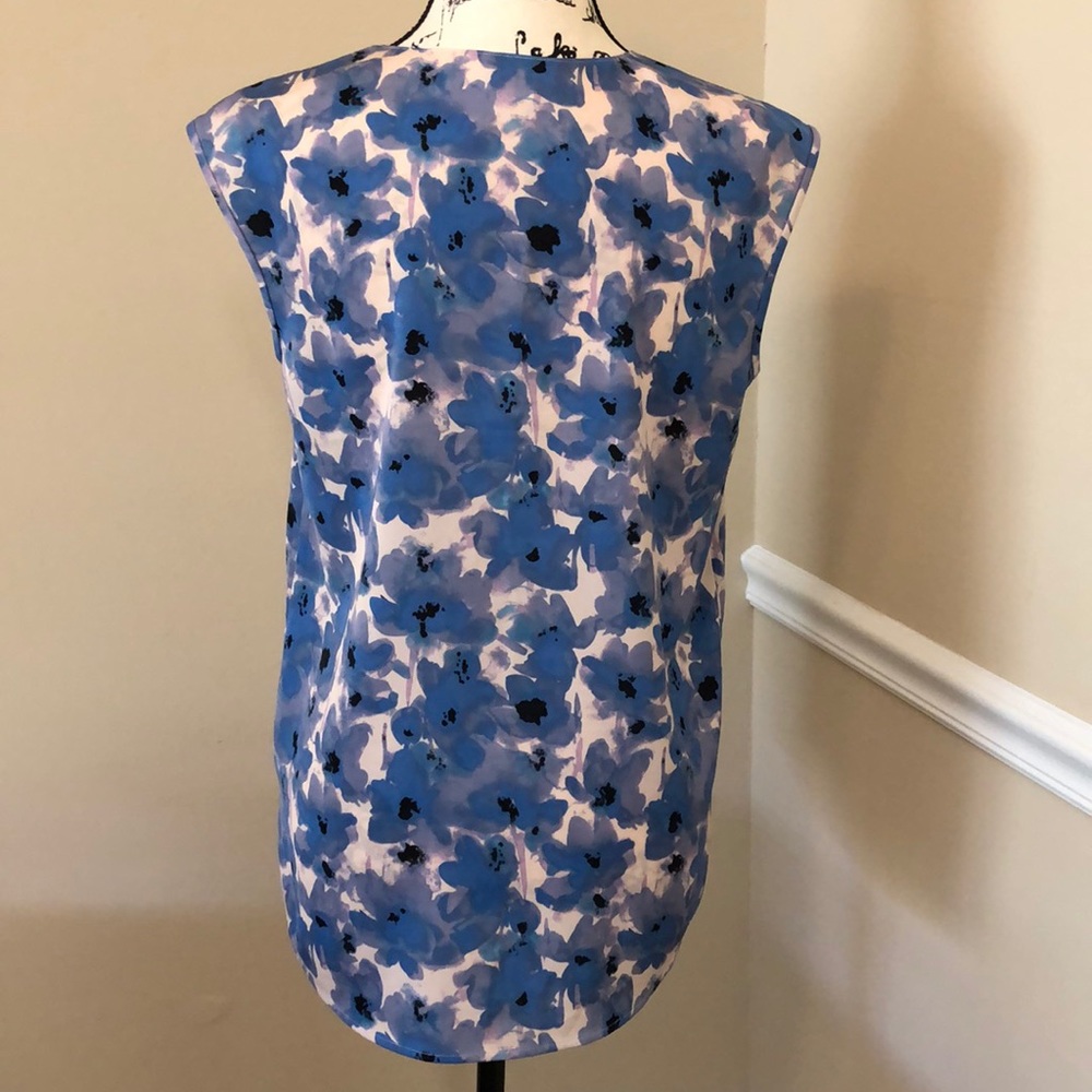 JCrew Factory Printed Cap-sleeve Shirttail Blouse - Picture 7 of 7